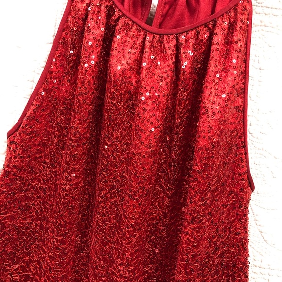 Nordstrom Love Carmen Red Sequin Cocktail Bubble - Picture 2 of 6